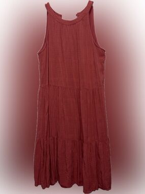 Old Navy Sleeveless Tiered Maxi Dress in Brick